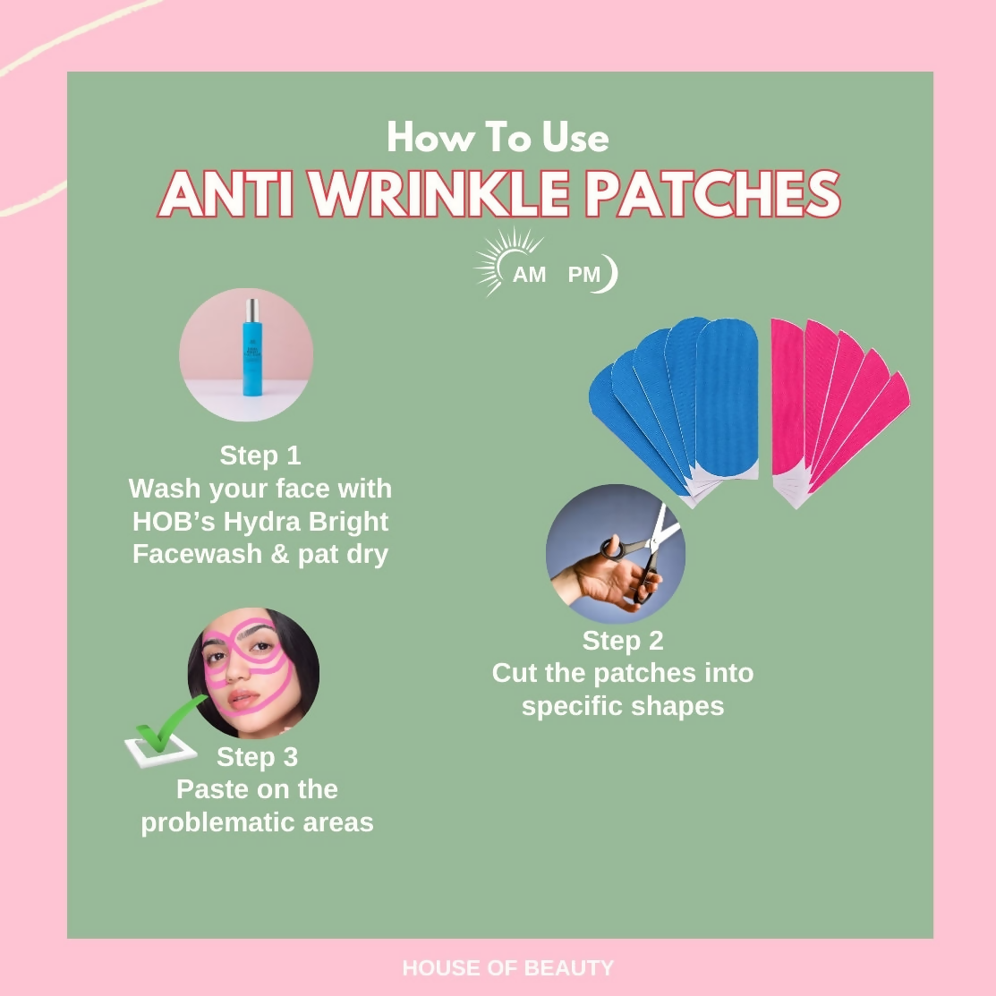 House of Beauty Anti Wrinkle Patches Refill - Swadesiicart