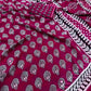 Rani Poly Georgette Ajrak Saree with Unstitched Blouse - Hiral Fashion | Swadesiicart