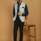 Even Apparels Nehru Jacket With Welt Pockets - Blue | Swadesiicart