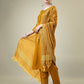 Jyoti Fashion Women's Mustard Cotton Blend Embroidery & Sequence work Kurta with Trouser & Dupatta | Swadesiicart