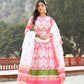 Wedding Designer Multi Soft Dola Silk Anarkali suit with Dupatta - Sanj - Swadesiicart