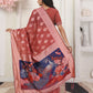 Shree Shyam Fashion Linen Cotton Rust Saree