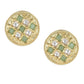 Gold-Toned Green Contemporary Gold-Polished Studs Earrings - Ruby Raang - Swadesiicart