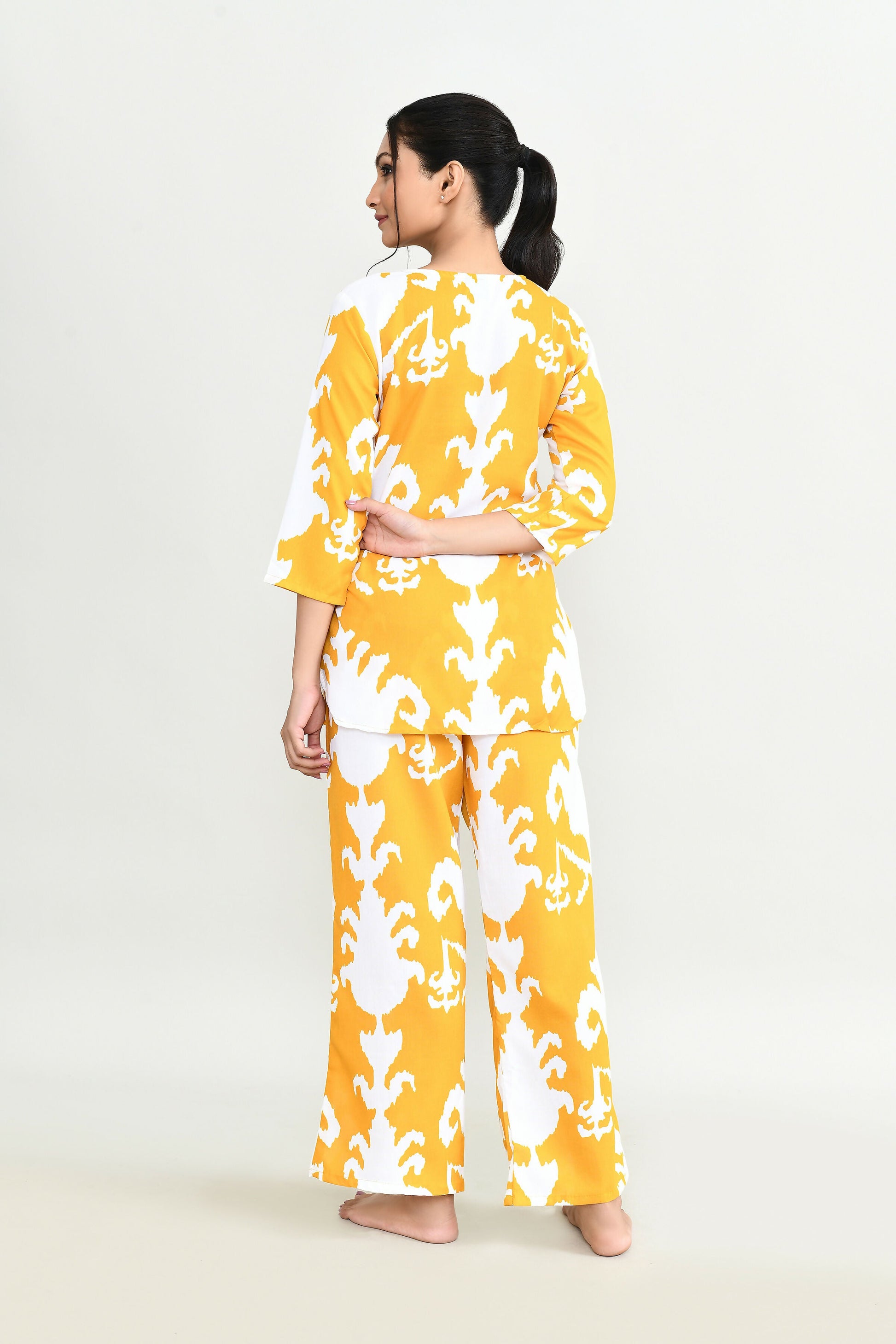 Joban Fashion Beautiful Yellow Cotton Cod Set - Swadesiicart