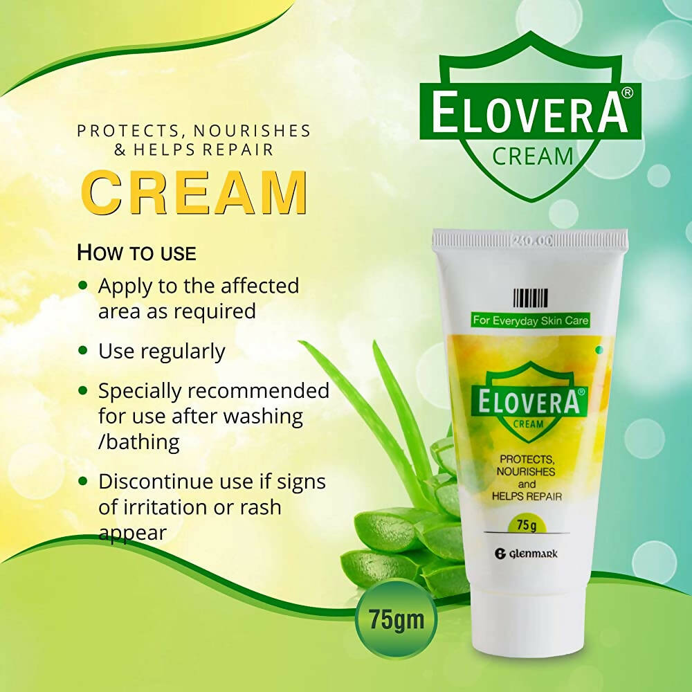 Glenmark Elovera Cream for Everyday Skin Care - Swadesiicart