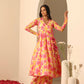 Pomcha Jaipur Yellow Gul Rangrez Angrakha Set | Swadesiicart