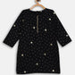 Ahalyaa Black Crepe Kids Kurta Pants With Dupatta For Girls | Swadesiicart
