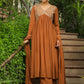 Janasya Brown Georgette Yoke Embroidery Kurta,Bottom & Dupatta | Swadesiicart