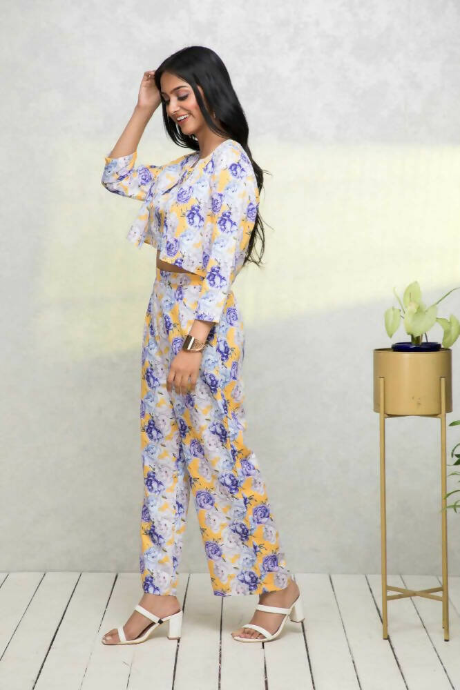 Myshka Women Multi Printed Pastels Co-Ords - Swadesiicart