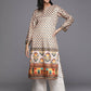 Ahalyaa Women's Traditional wear Kurta - Nude | Swadesiicart