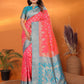 Joban Fashion Banarasi Pink Woven Soft Silk Saree | Swadesiicart