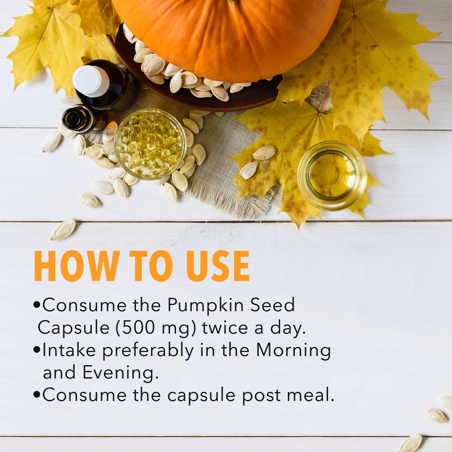 Nutriorg Pumpkin Seed Oil Soft Gel Capsules - Swadesiicart