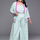 Ahalyaa Women's Traditional wear Co-ords - Blue - Swadesiicart