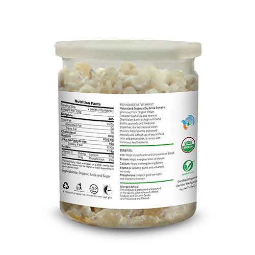 Nature Land Organics Dry Amla Candy Sweet - Swadesiicart