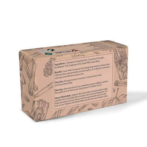 Mirah Belle Goat Milk Cinnamon Purifying Soap - Swadesiicart