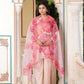 Vaasva Women Ivory Tabby Slik Print & Embroidered Kurta, Pant & Dupatta set | Swadesiicart