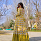Jyoti Fashion Women's Mustard Heavy Digital Printed Cotton Silk Anarkali Dress | Swadesiicart