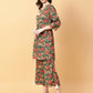 Joban Fashion Green Cotton Printed & Hand Work Co-ord Set - Swadesiicart