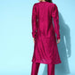 Ahalyaa Women's Traditional wear Kurta Set - Burgundy | Swadesiicart