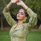 Women's Casual Fashionable Mahendi Mull Cotton co-ord set - Anya - Swadesiicart