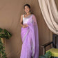 Vamsee Shirovastra Purple Organza Saree - Swadesiicart