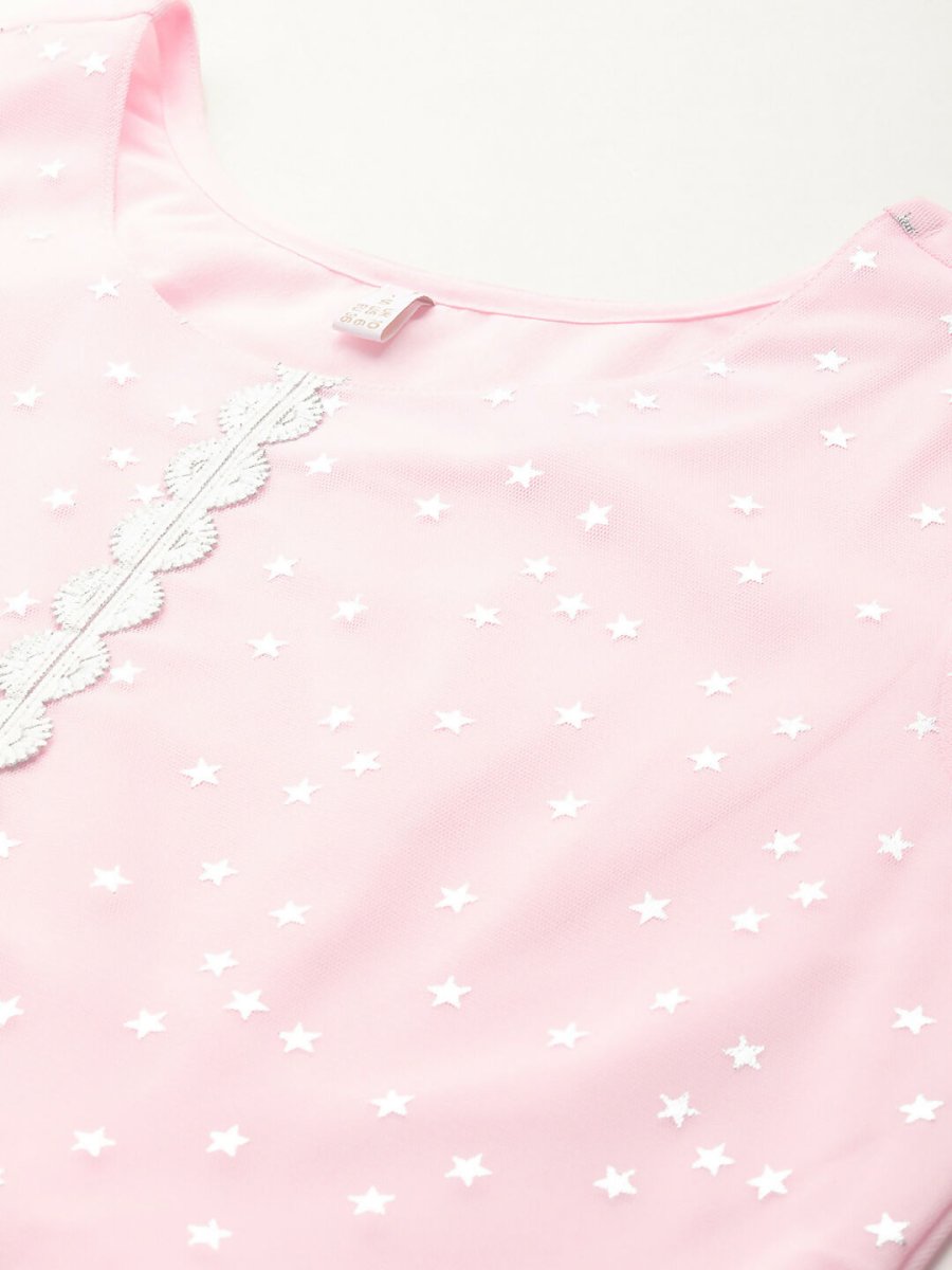 Ahalyaa Women's Traditional Wear Co-ods - Pink - Swadesiicart
