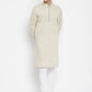 Even Apparels Pure Cotton Men's Kurta in Green Color With Band Collar | Swadesiicart