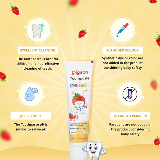 Pigeon Strawberry Toothpaste for Kids - Swadesiicart