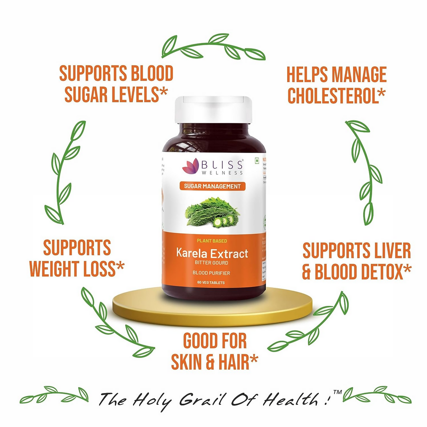 Bliss Welness Karela Extract Tablets - Swadesiicart