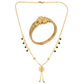 AanyaCentric Gold-Polished Mangalsutra & Ring Set