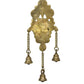 eCraftIndia Gold-Toned Handcrafted Antique Finish Diya with Bells Decorative Wall Hanging Showpiece | Swadesiicart