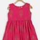 Ahalyaa Pink Rayon Printed Kids Kurta Sharara Set For Girls | Swadesiicart