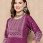 Ahalyaa Women's Traditional wear Kurta Set - Purple | Swadesiicart