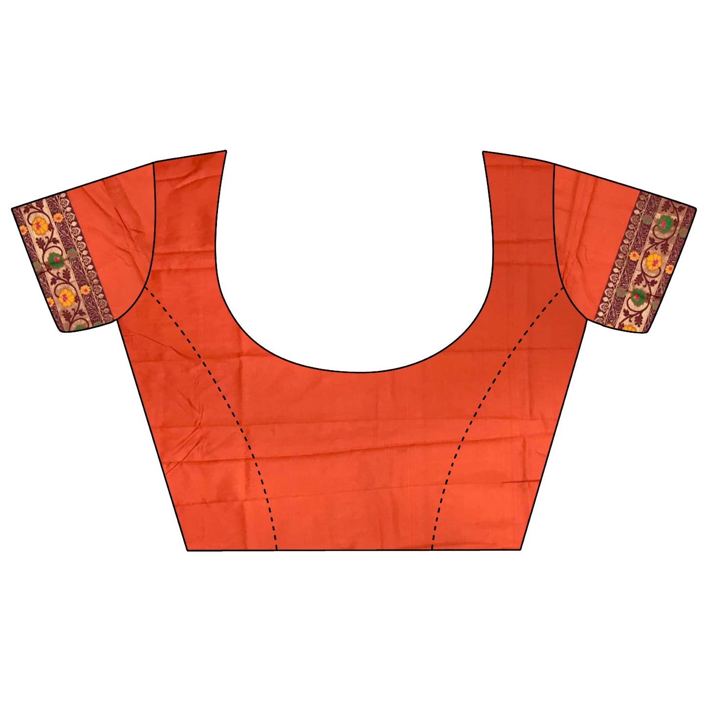Joban Fashion Orange Banarasi Soft Silk Woven Saree | Swadesiicart