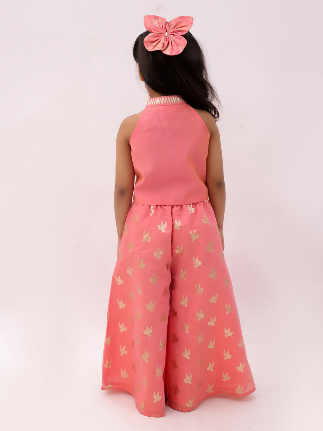 Lil Drama Mishti Peach Top and Pant Set For Girls | Swadesiicart