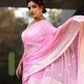 DEIANA'S Beautiful Designer Golden zari Soft Cotton Saree - Pink - Swadesiicart