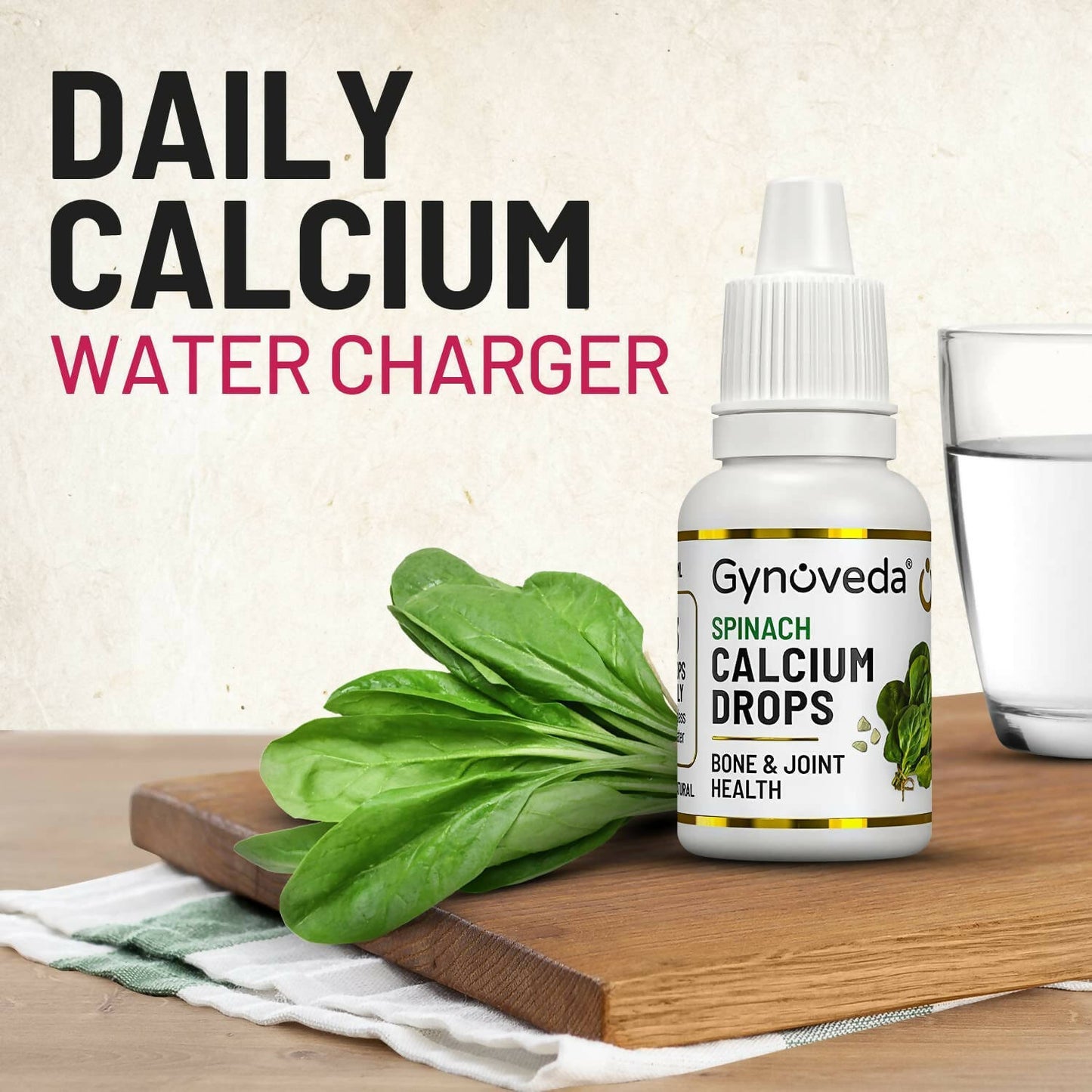Gynoveda Spinach Calcium Drops | Swadesiicart