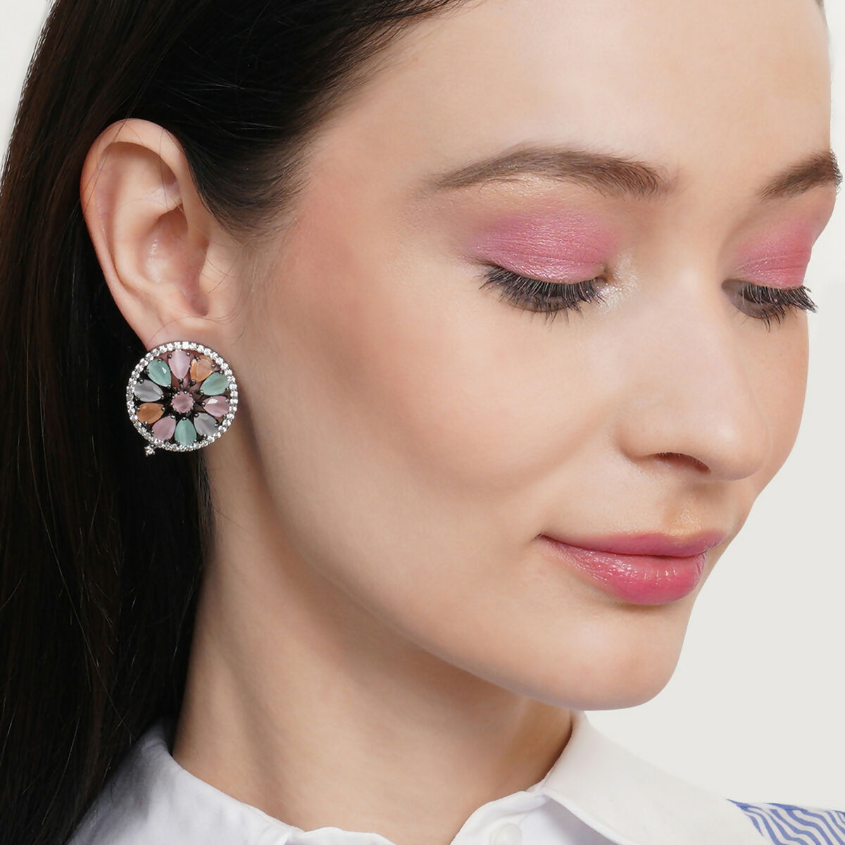 Blush Stone Wheel Studs- Ruby Raang | Swadesiicart