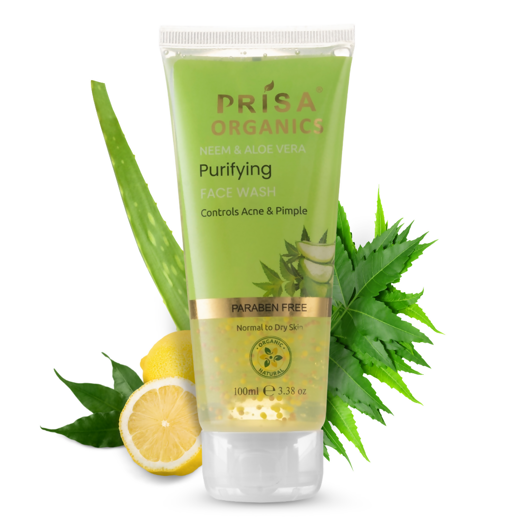Prisa Organics Neem & Aloe Vera Purifying Face Wash - Veda Herbal Concept