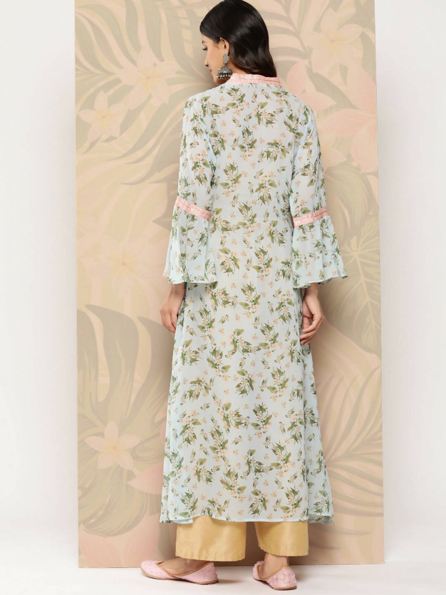 Ahalyaa Women's Traditional wear Kurta - Sky Blue | Swadesiicart