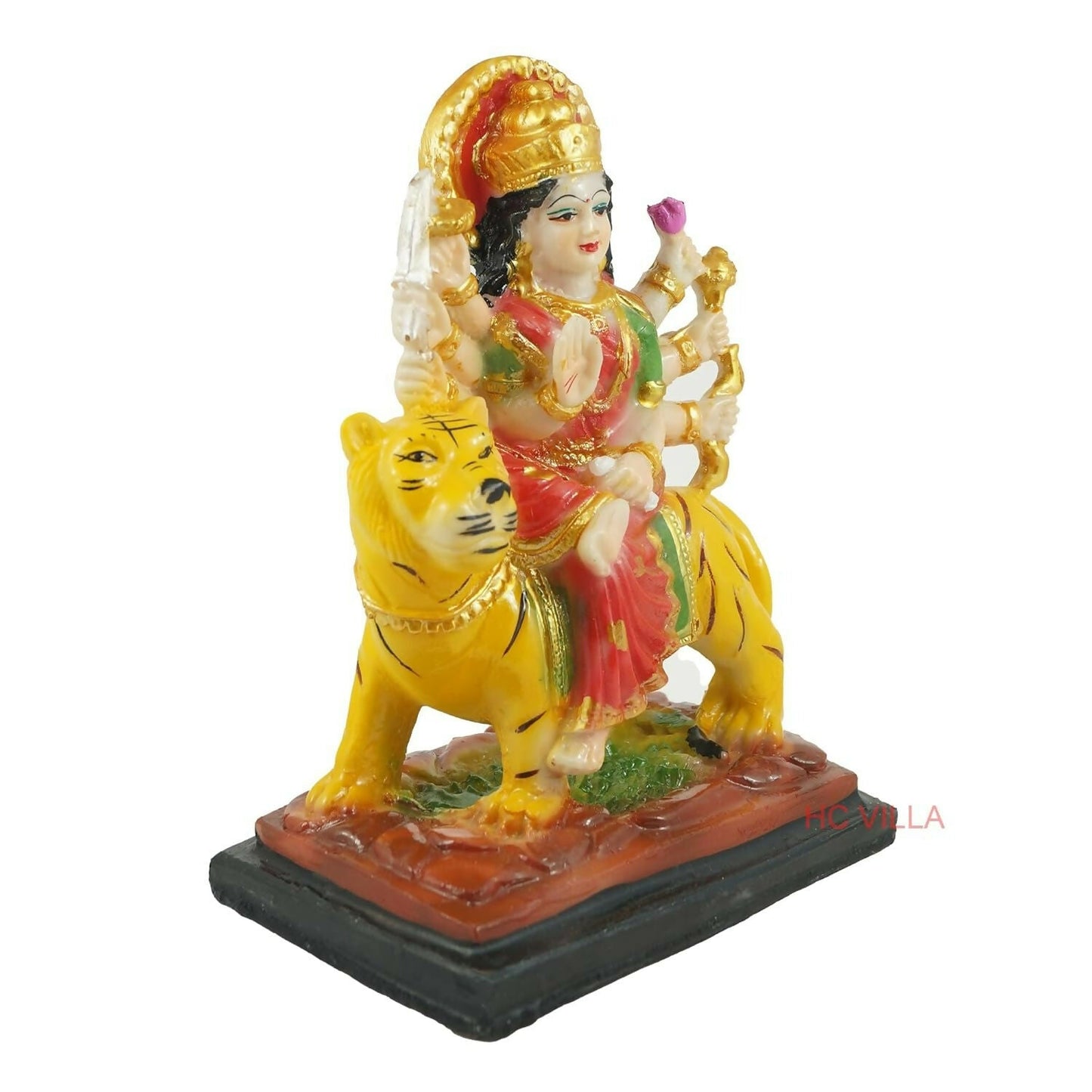 Hc Villa Polyresin Sherawali Mata Durga Maa Murti Statue - Swadesiicart