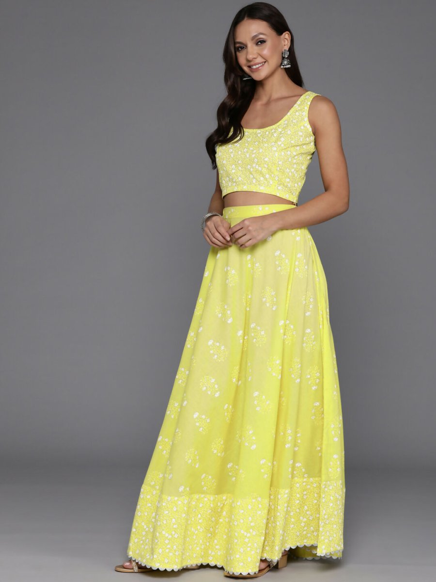Ahalyaa women's wear Traditional wear lehenga choli - Yellow | Swadesiicart