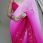 Vamsee Antara Pink Georgette Saree - Swadesiicart