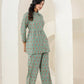 Kaajh Women's Green Printed Cotton Co-ord Set - Swadesiicart