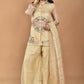 Morchari Women And Hand Embroidery Palazzo Set-Beige - Swadesiicart