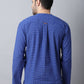 Even Apparels Blue Pure Cotton Round Neck Slit Men's Kurta | Swadesiicart