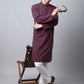 Even Apparels Black Pure Cotton Men's Kurta With Band Collar (STR1173) | Swadesiicart