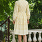 Juniper Women's Yellow Rayon Floral Printed Short Tiered Dress | Swadesiicart