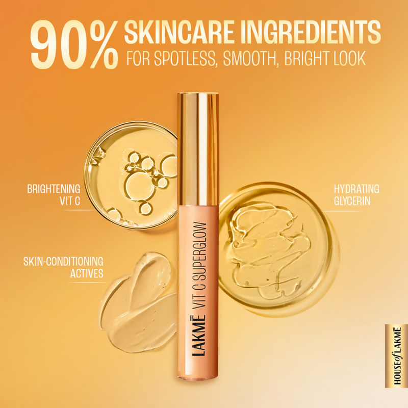 Lakme Vitamin C Superglow Concealer with 1 % Vit C - Ivory - Swadesiicart