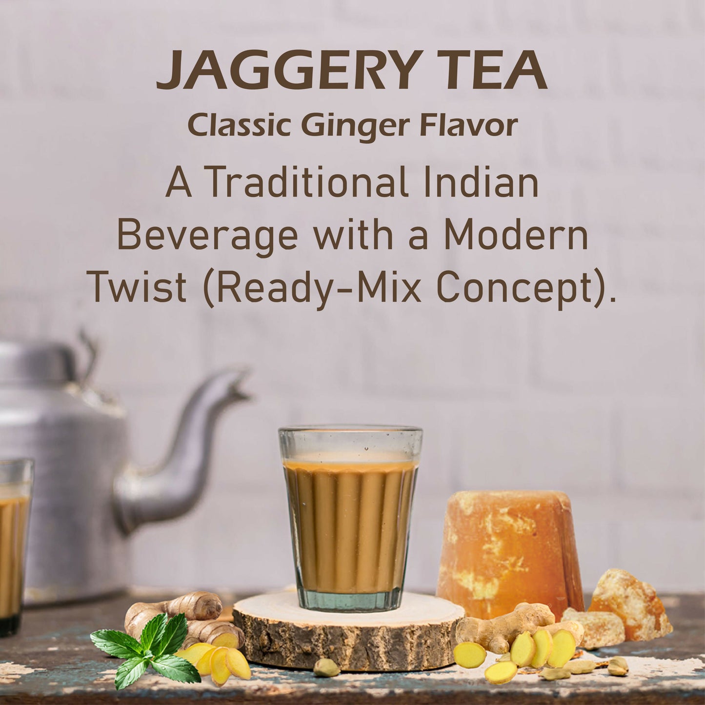 Naivedyam Classic Ginger Flavour Jaggery Tea | Swadesiicart